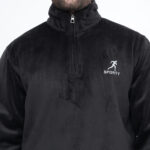 Corduroy Style Velvet Half Zip Shirt - Image 4