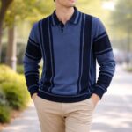 Poly-Cotton Polo T-Shirt for Men - Blue