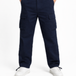 Premium Cotton Cargo Pants Navy Blue