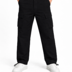 Premium Cotton Cargo Pants Black